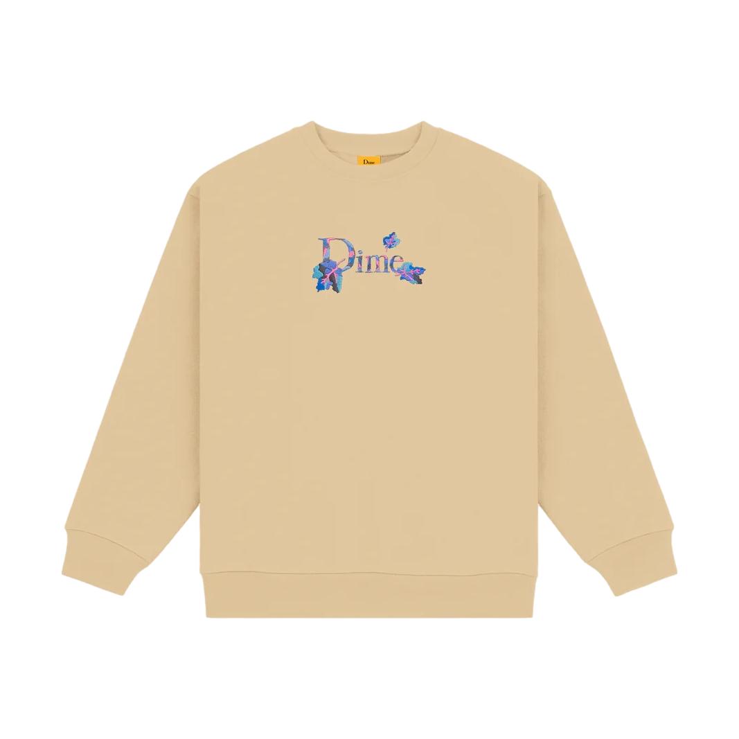 Dime Classic Leafy Crewneck Sand - Venue Skateboards