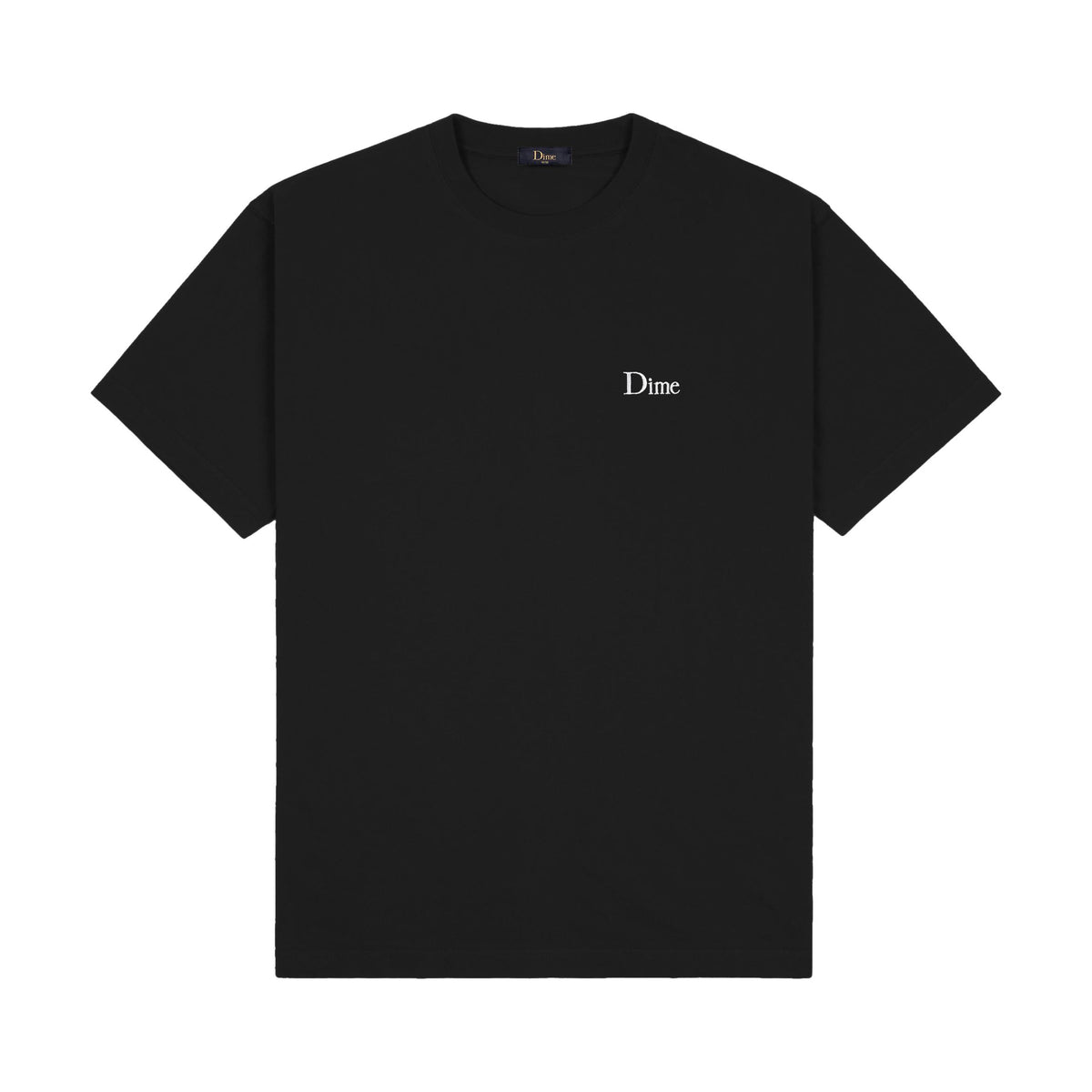 Dime Classic Small Logo T-Shirt Black - Venue Skateboards