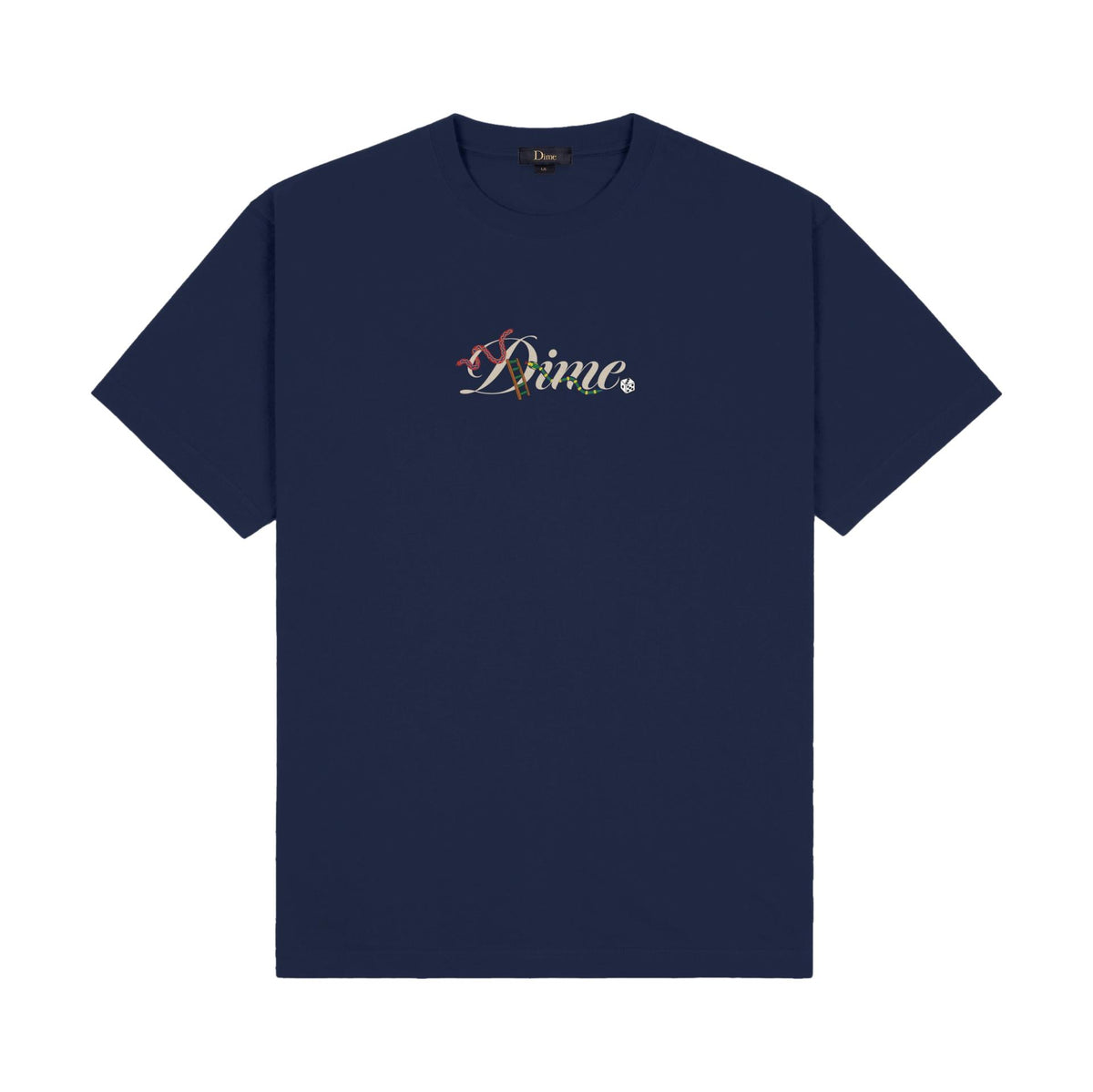 Dime Cursive Snake T-Shirt Navy - Venue Skateboards