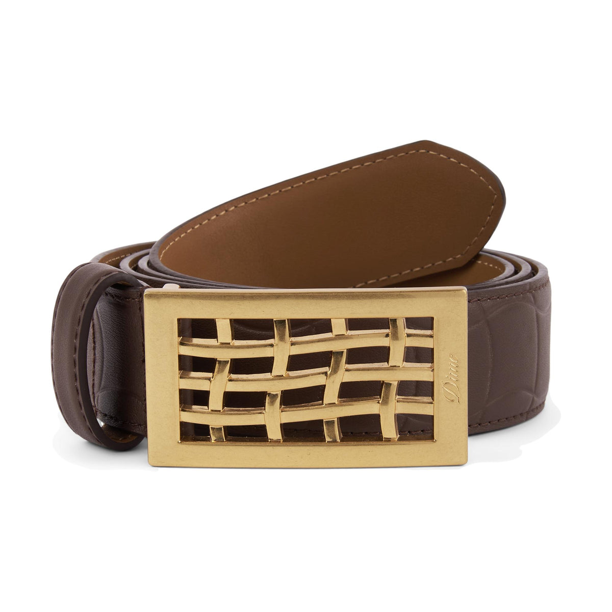 Dime Heavyweight Leather Belt Brown - Venue Skateboards