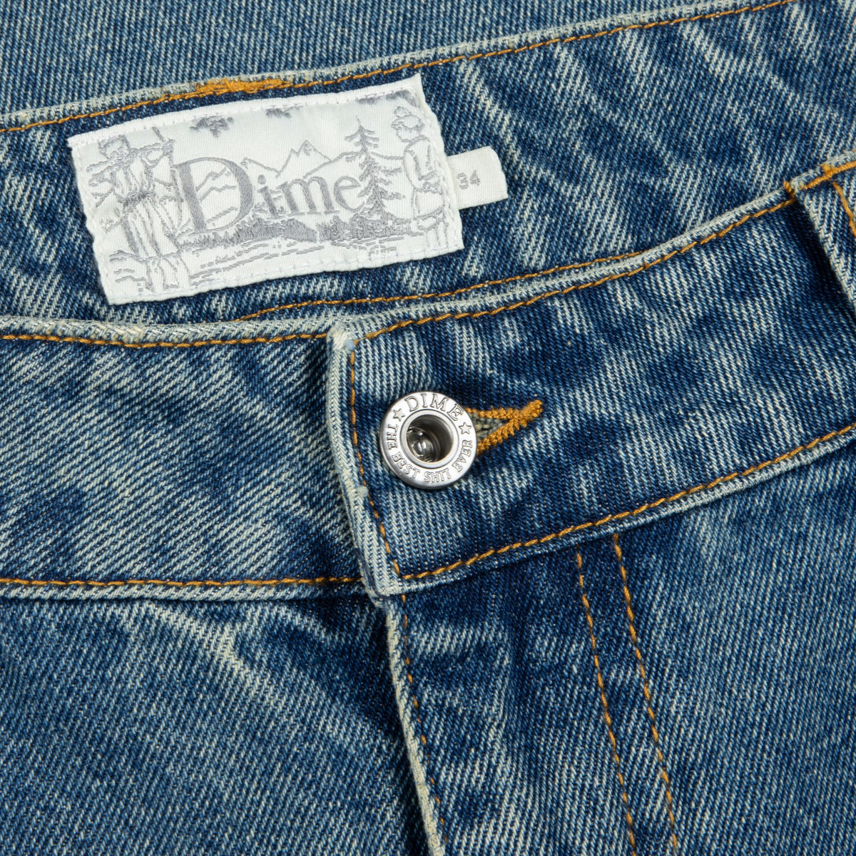 Dime Relaxed Denim Pants Sandblasted Indigo - Venue Skateboards