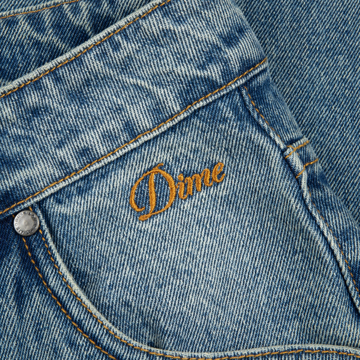 Dime Relaxed Denim Pants Sandblasted Indigo - Venue Skateboards