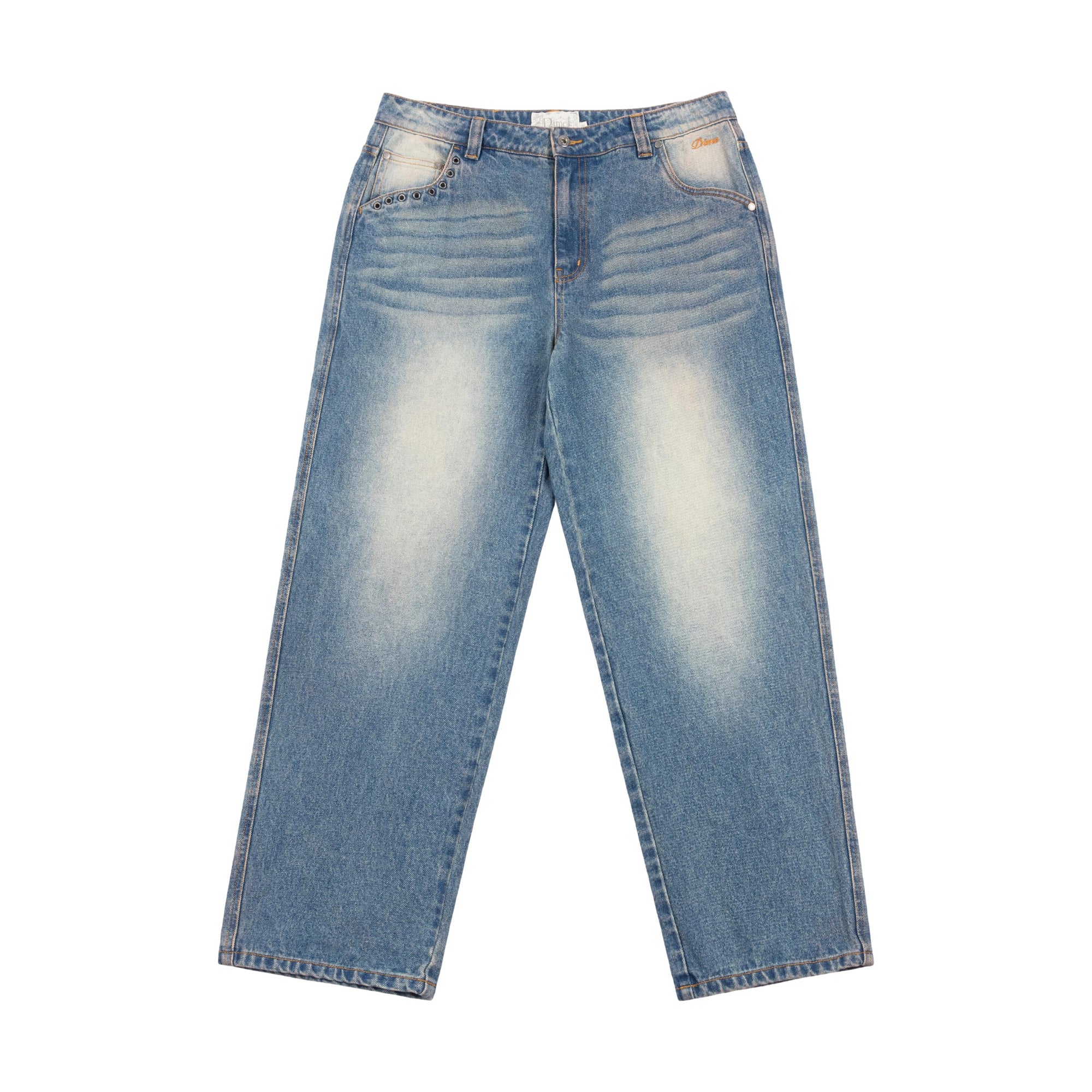 Dime Relaxed Denim Pants Sandblasted Indigo - Venue Skateboards