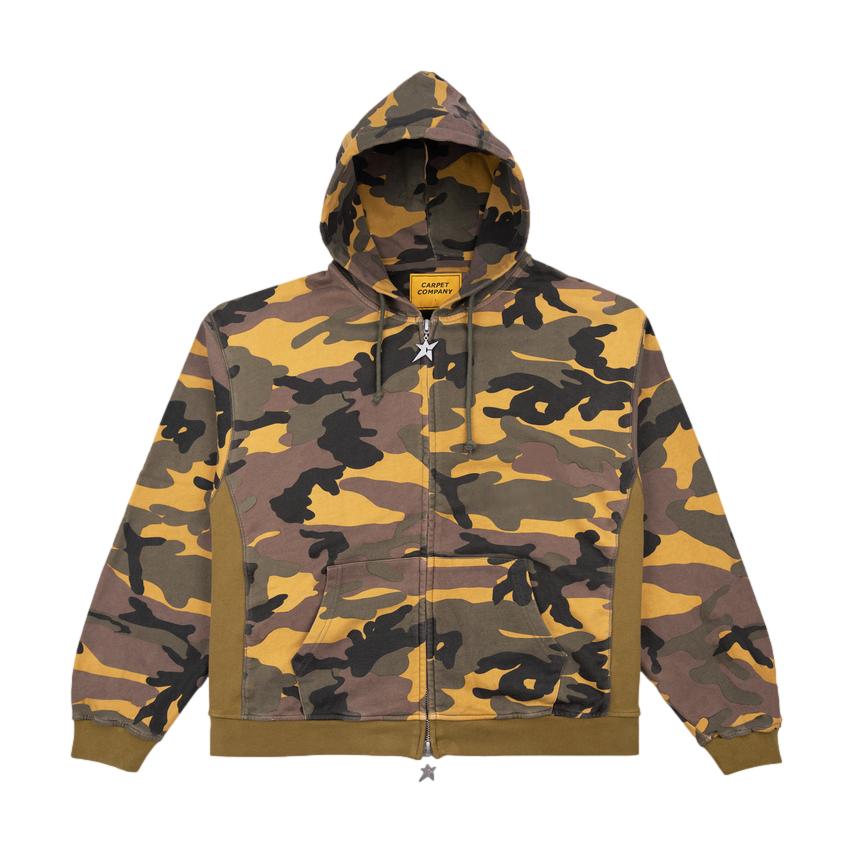 Carpet C-Star Double Zip Hoodie Camo - Venue Skateboards