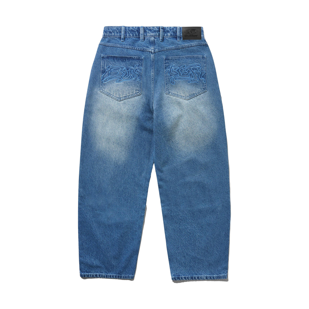 Butter Drummer Baggy Denim Jeans Stone Wash Blue - Venue Skateboards