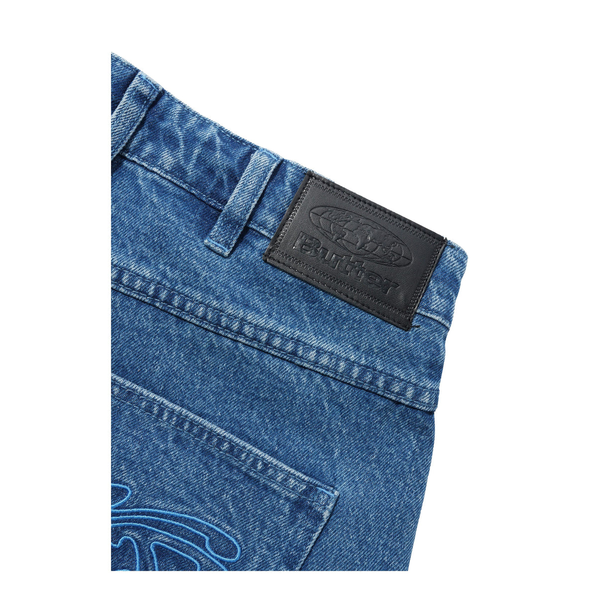 Butter Drummer Baggy Denim Jeans Stone Wash Blue - Venue Skateboards