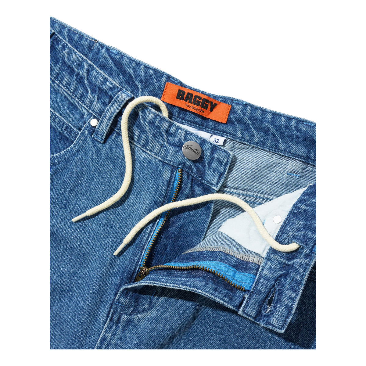 Butter Drummer Baggy Denim Jeans Stone Wash Blue - Venue Skateboards