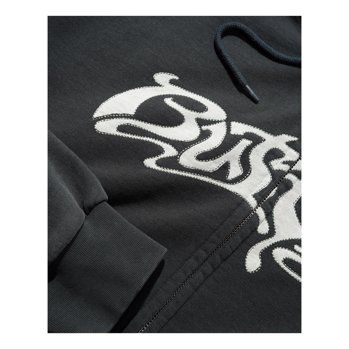 Butter Drummer Zip-Thru Hoodie Washed Black- Venue Skateboards