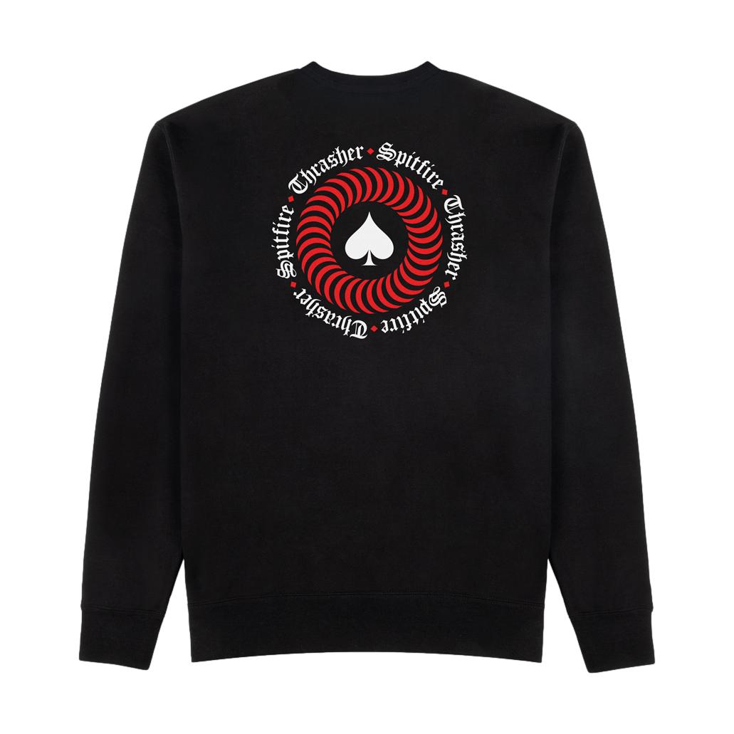 Thrasher X Spitfire The End Oath Crewneck Black - Venue  Skateboards