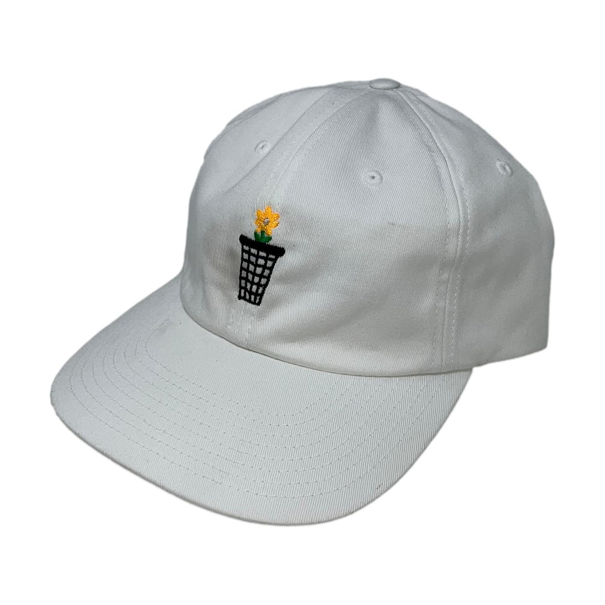 Venue Trashcan Embroidered 6 Panel Hat White