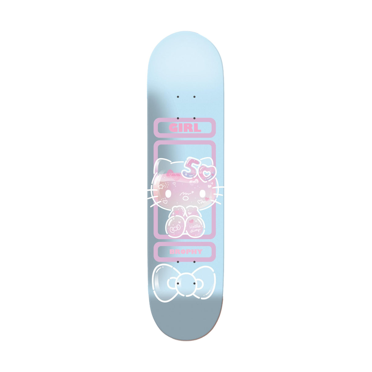 Girl X Hello Kitty 50 Year Anniversary Brophy 8.25&quot; Deck - Venue Skateboards