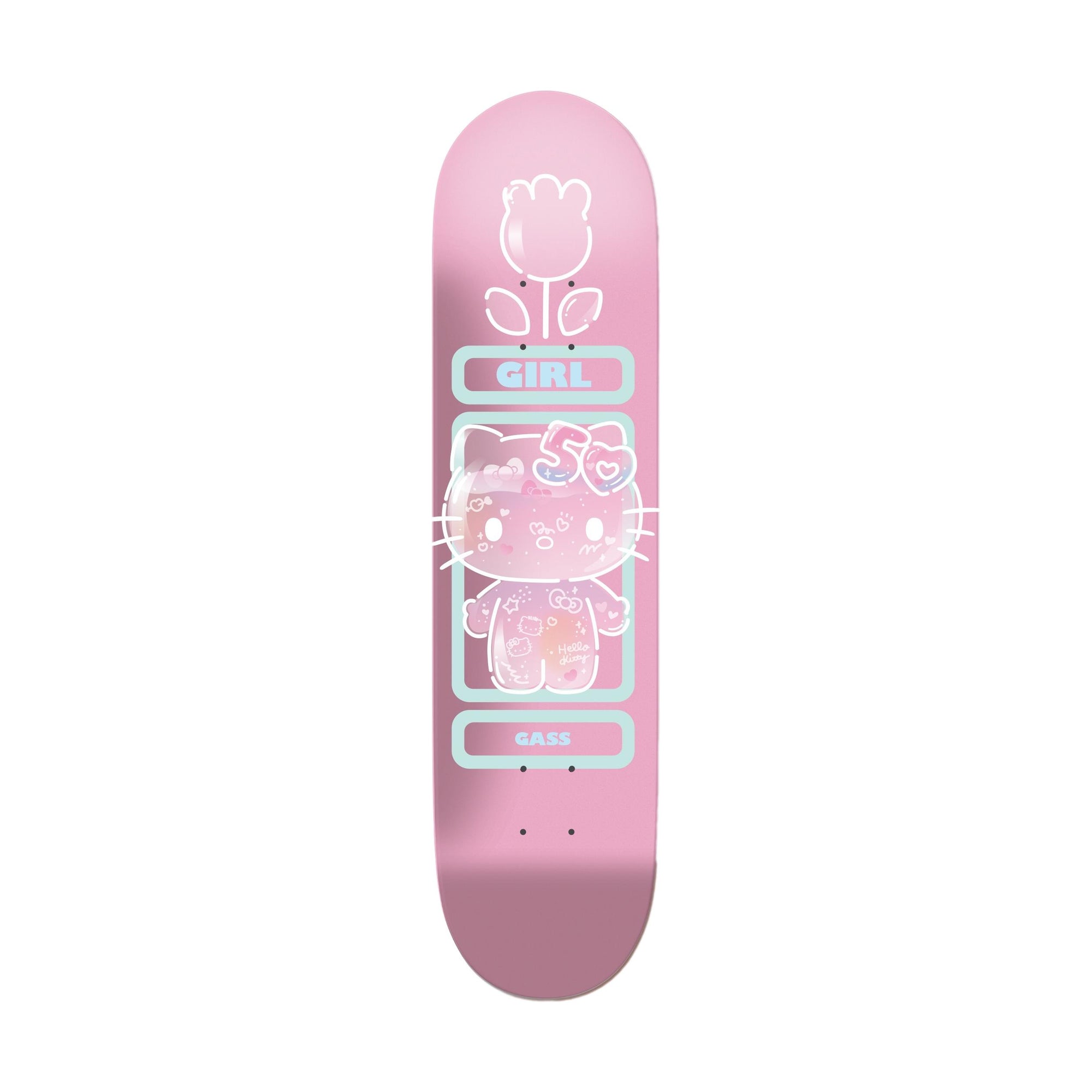 Girl X Hello Kitty 50 Year Anniversary Gass 8.125" Deck - Venue Skateboards