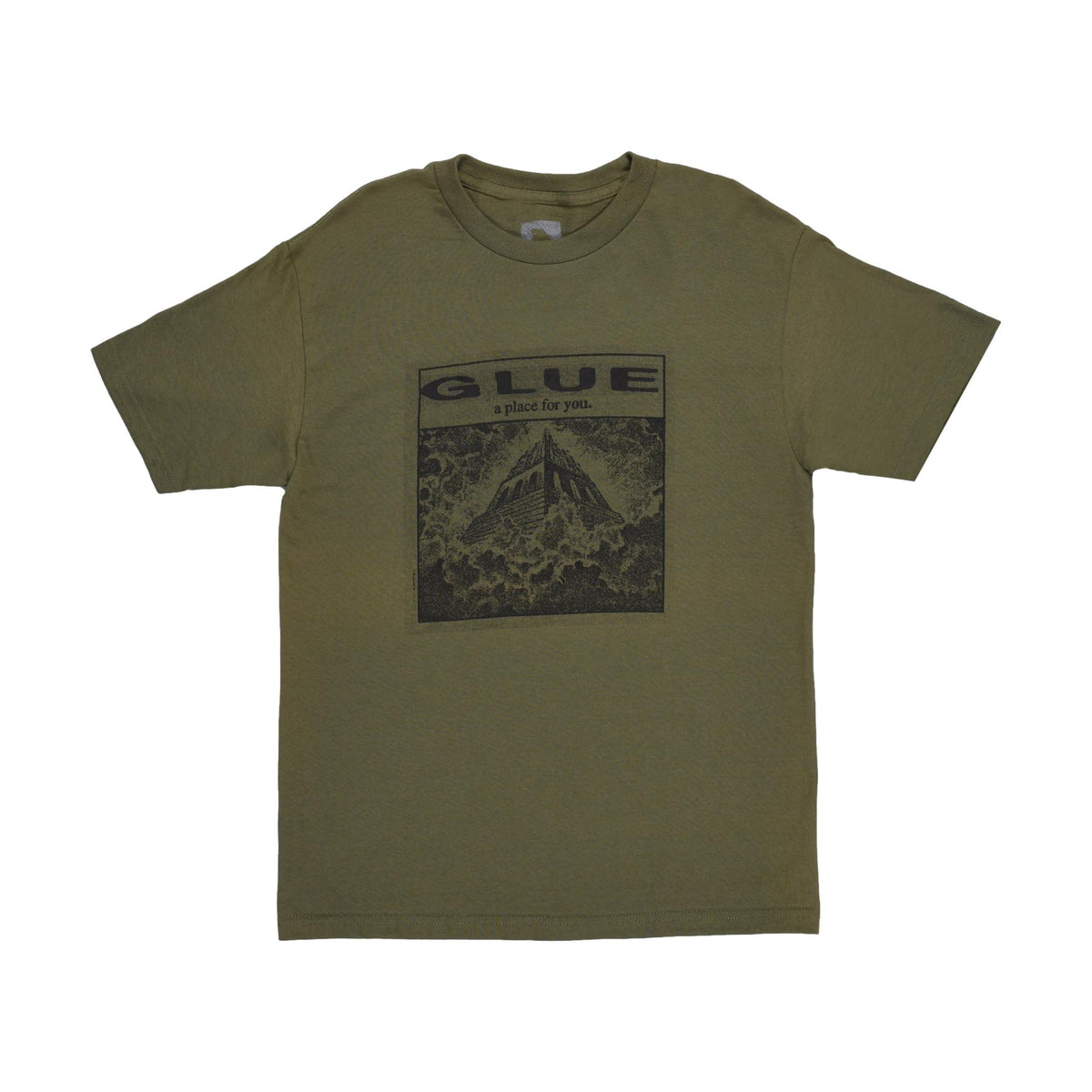 Glue A Place For You T-Shirt Military Green - Venue Skateboards