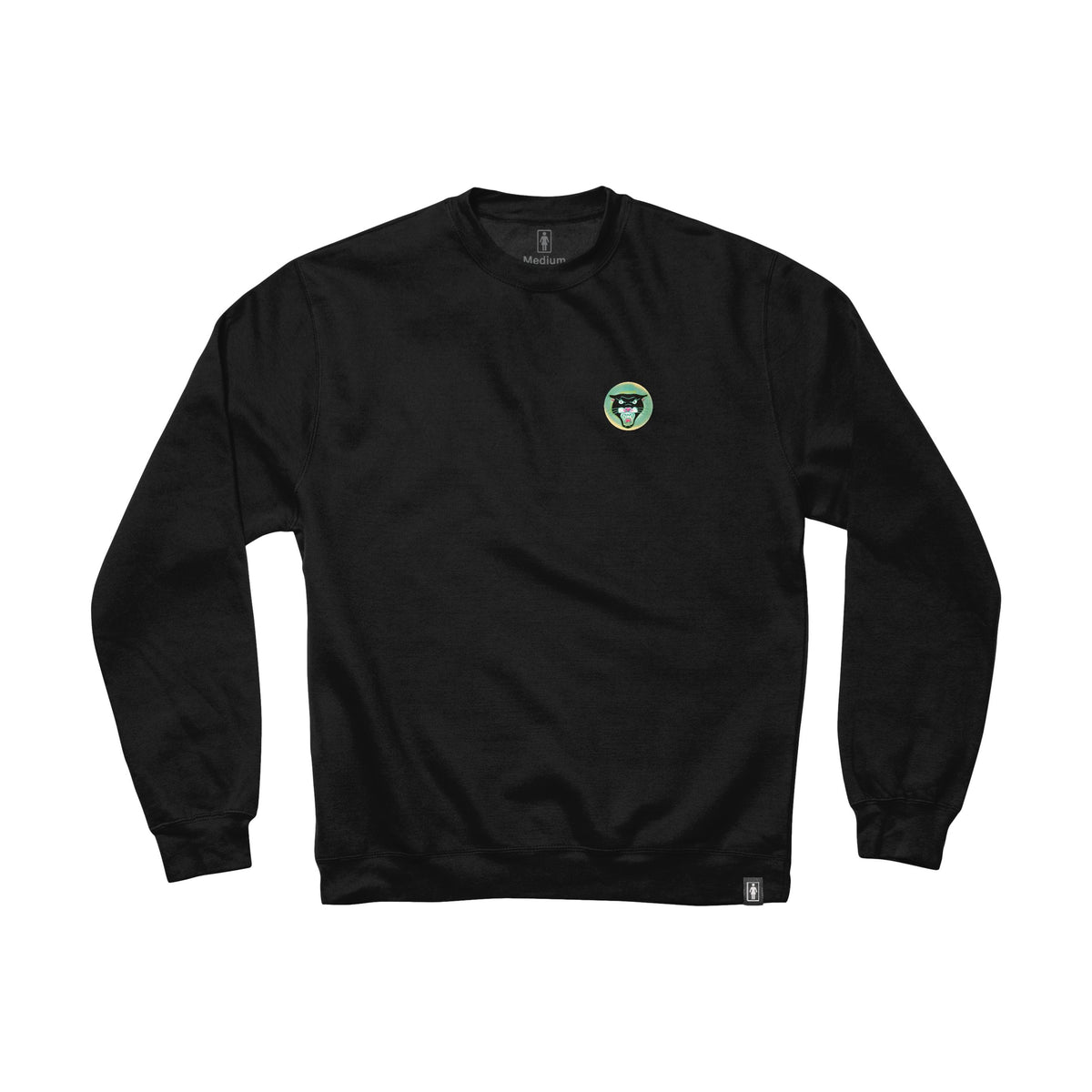 Girl Natas Crewneck Black - Venue Skateboards