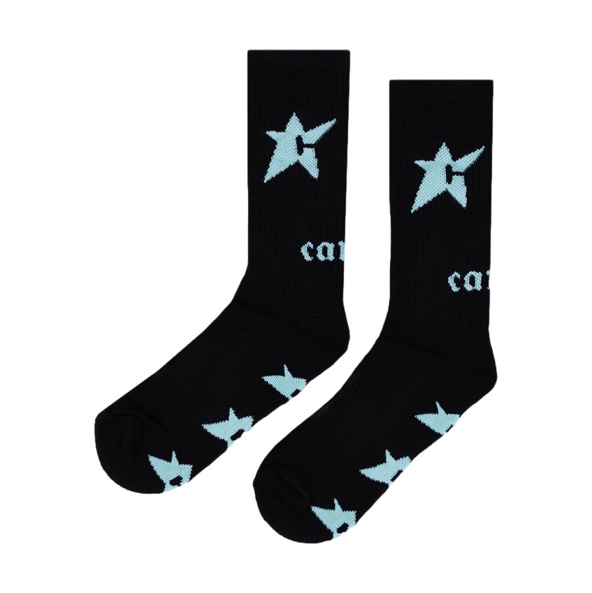 Carpet C-Star Glow In The Dark Socks Black - Venue Skateboards