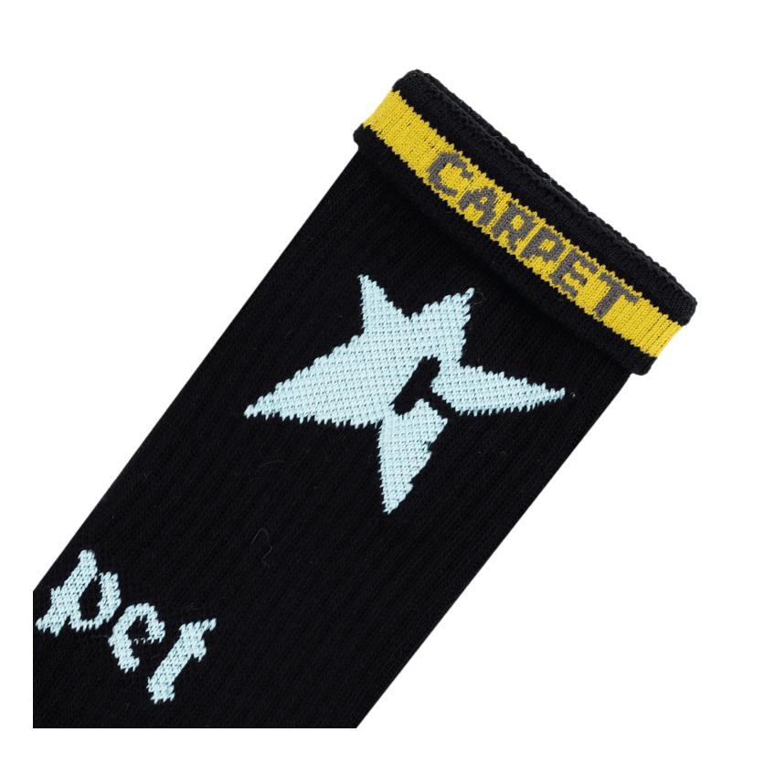 Carpet C-Star Glow In The Dark Socks Black - Venue Skateboards