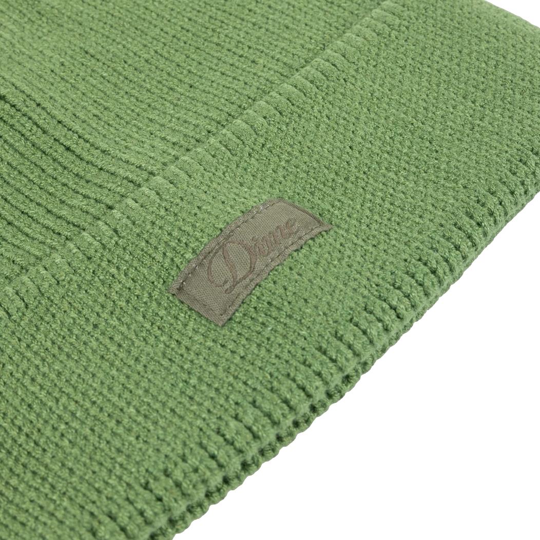 Dime Cursive Rib Beanie Khaki Green - Venue Skateboards