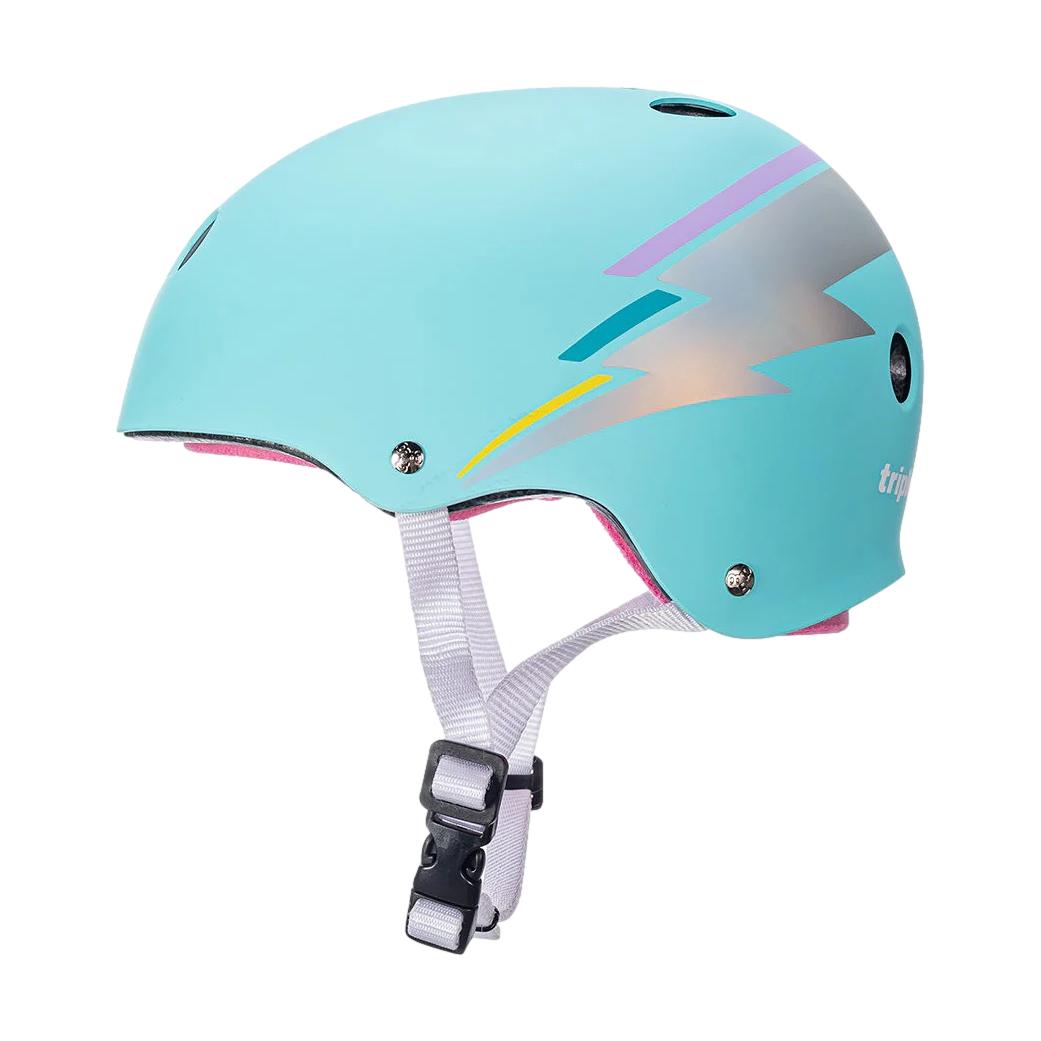Triple 8 Certified Sweatsaver Helmet Teal Hologram - Venue Skateboards