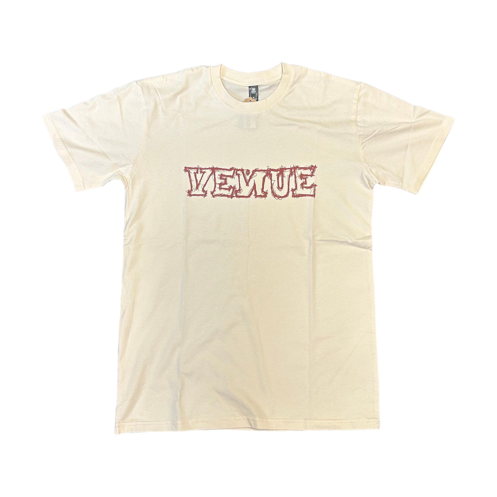 Venue Scratchy T-Shirt Ecru - Venue Skateboards