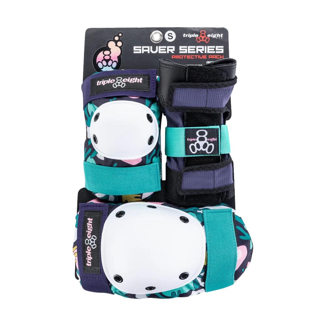 Triple 8 Saver 3 Pack Pad Set Floral - Venue Skateboards