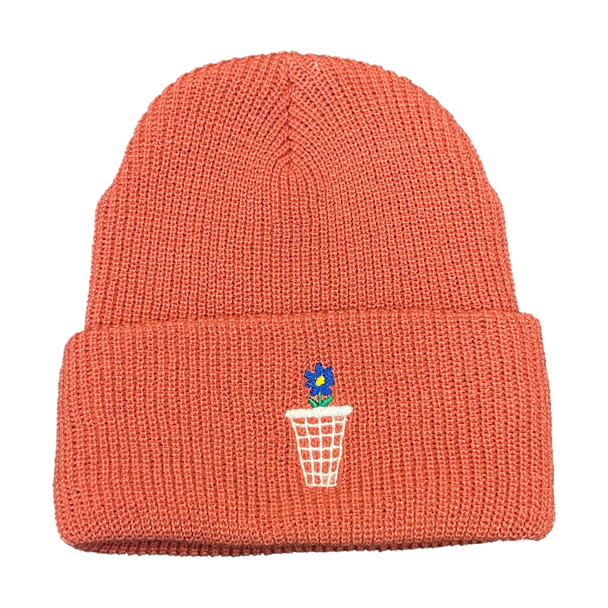 Venue Embroidered Trash Can Logo Beanie Carmine - Venue Skateboards