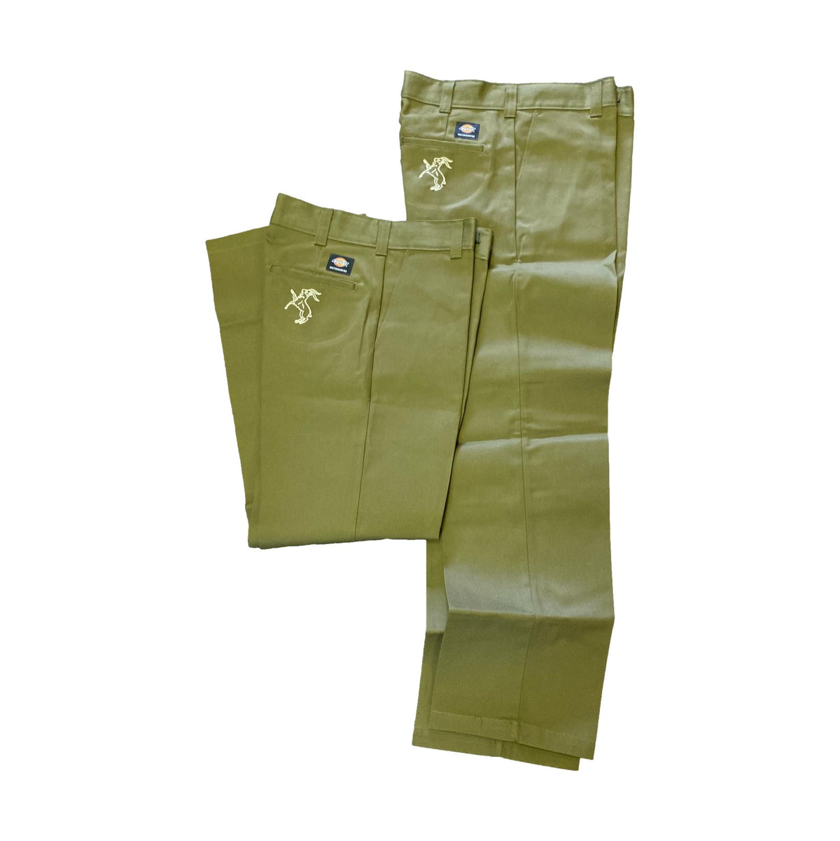 Dickies Skateboarding Regular Fit Work Pant With Goat Embroidery Dark Olive