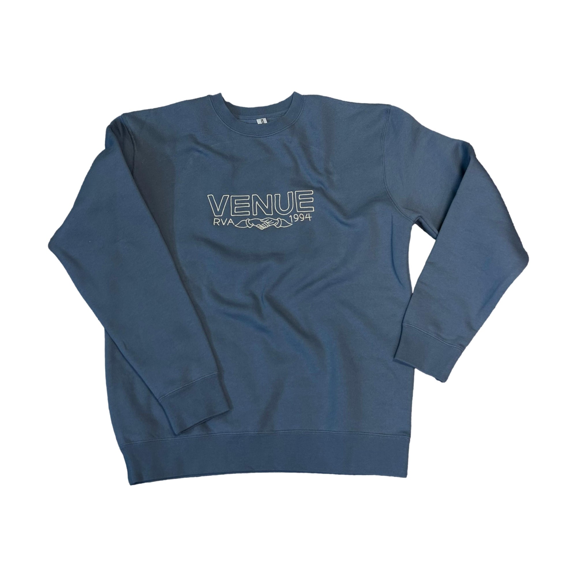 Venue Heavyweight Crew Handshake Logo Storm Blue - Venue Skateboards