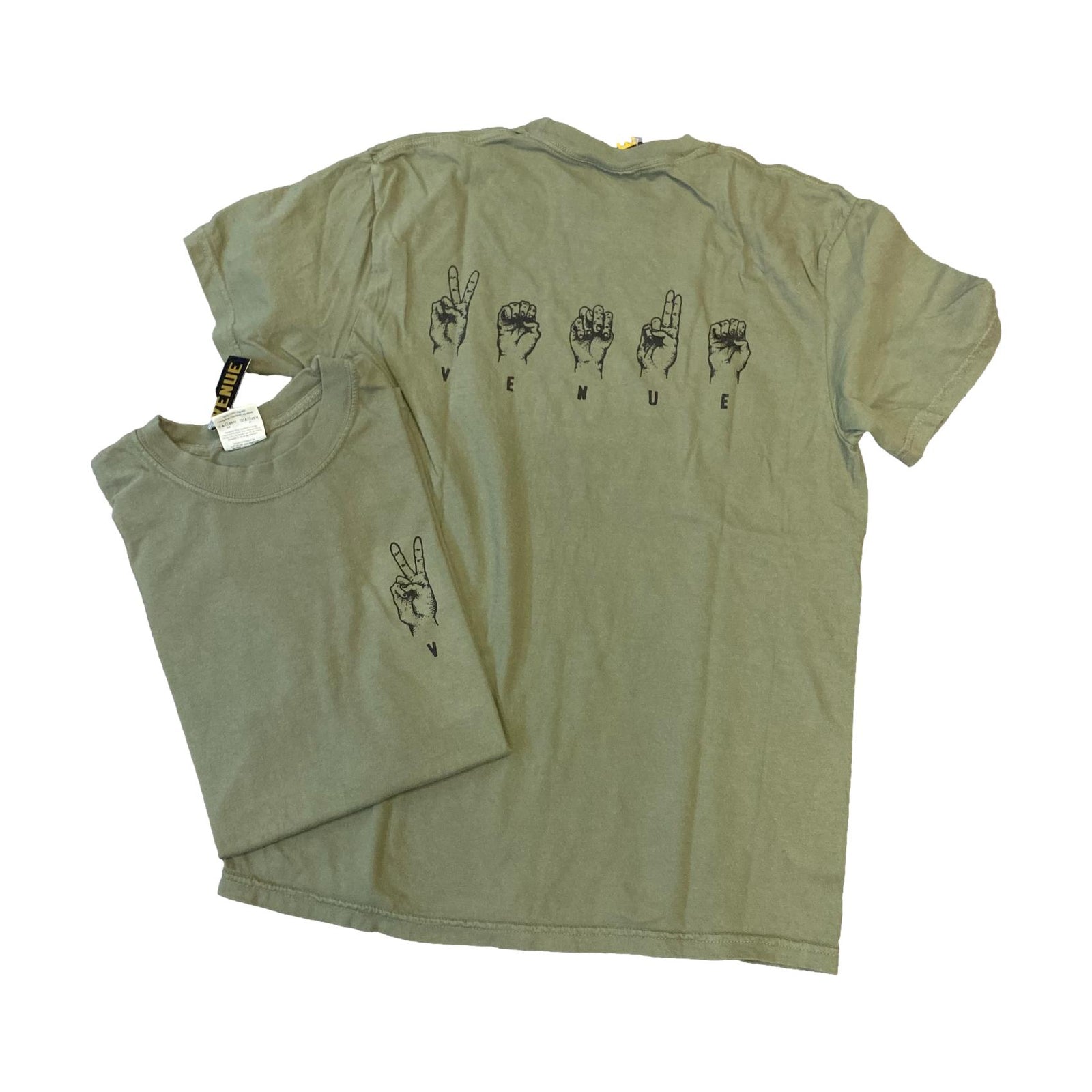 Venue Sign Language T-Shirt Sage - Venue Skateboards