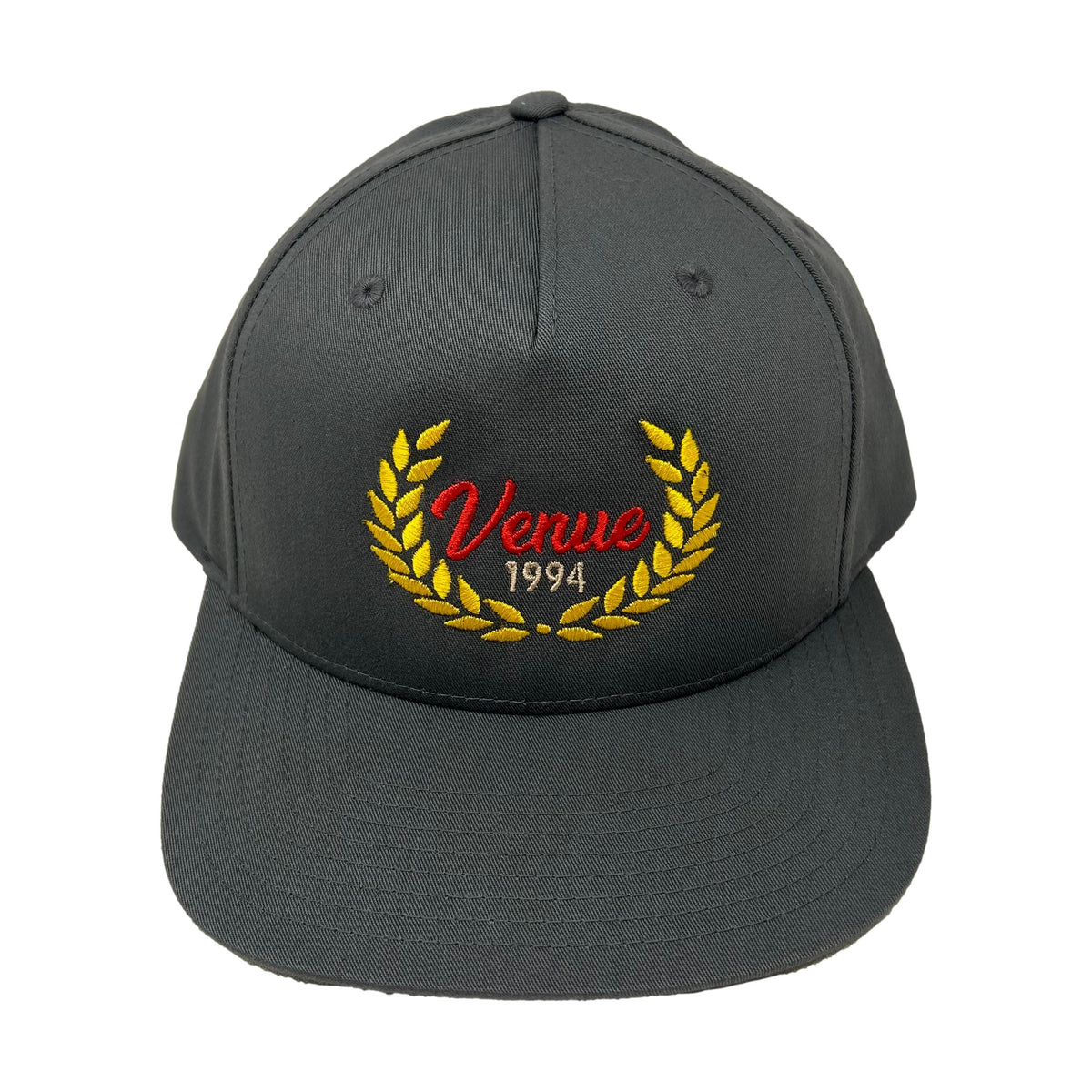 Venue Wreath Pinch Front Hat Flint Grey - Venue Skateboards