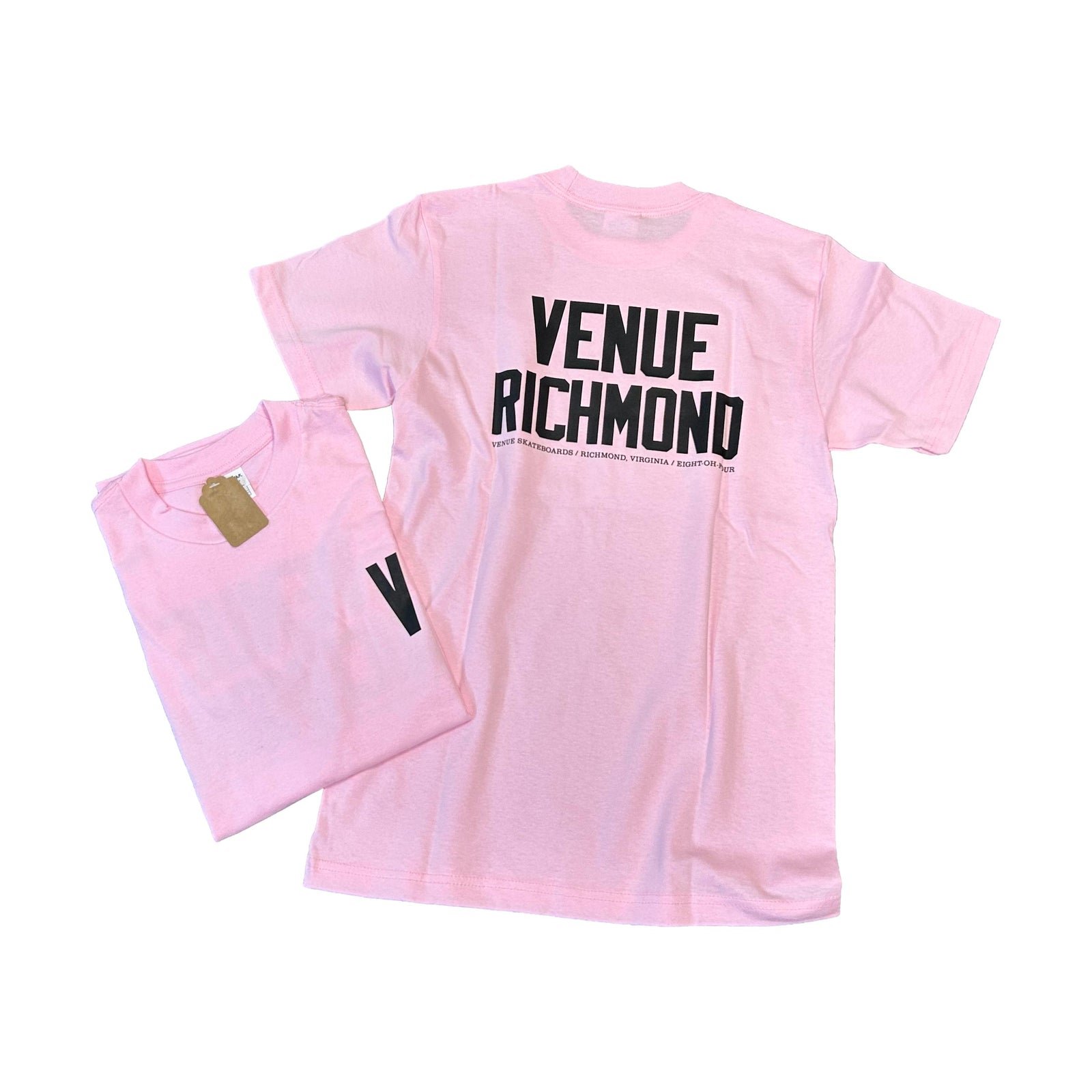 Venue "Venue Richmond" T-Shirt Pink - Venue Skateboards