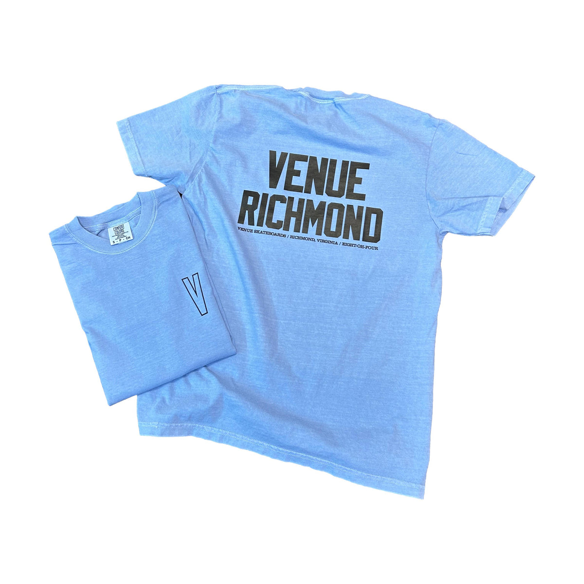 Venue &quot;Venue Richmond&quot; T-Shirt Washed Denim - Venue Skateboards