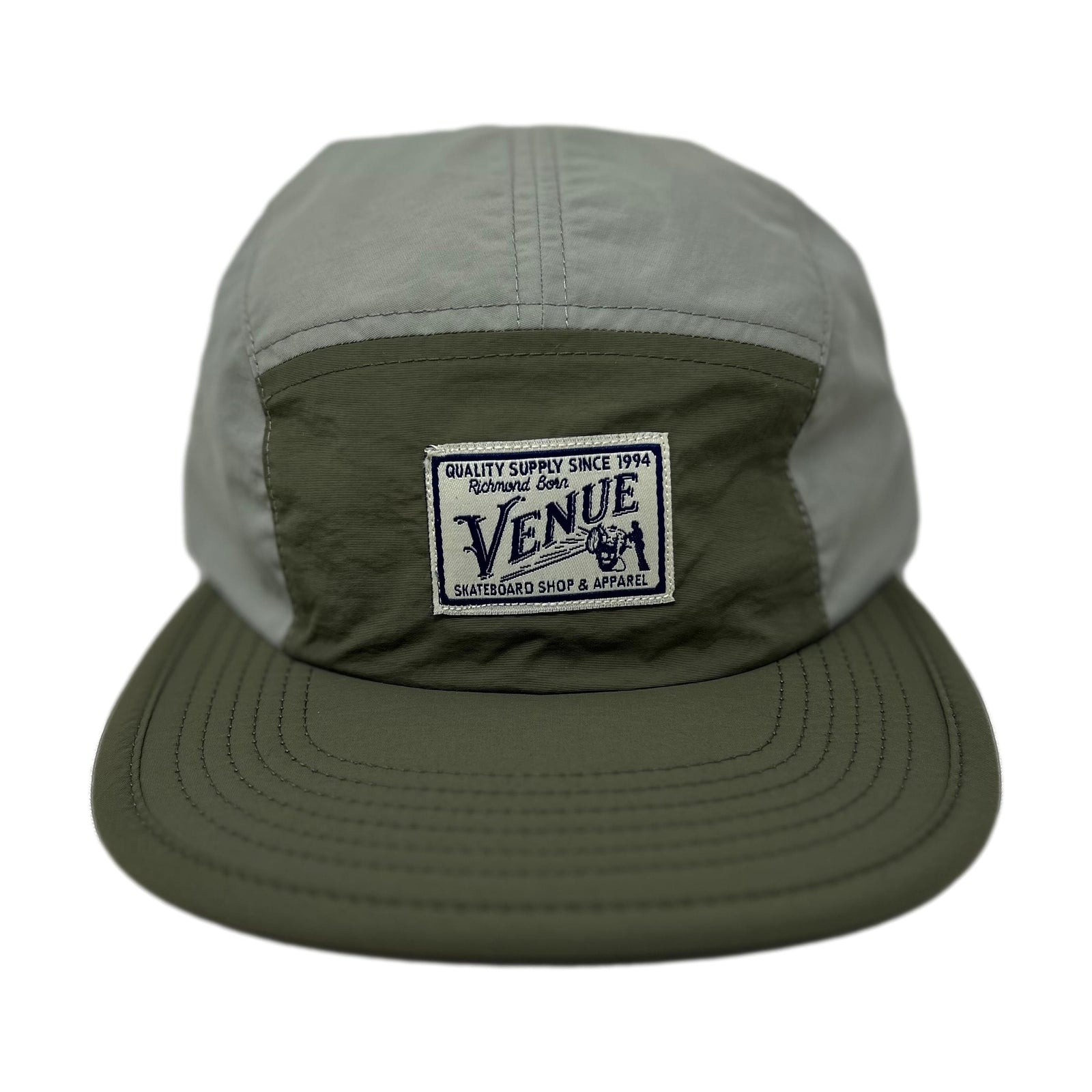 Venue Quality Supply Two-Tone Nylon Cap Army/Eucalptus - Venue Skateboards