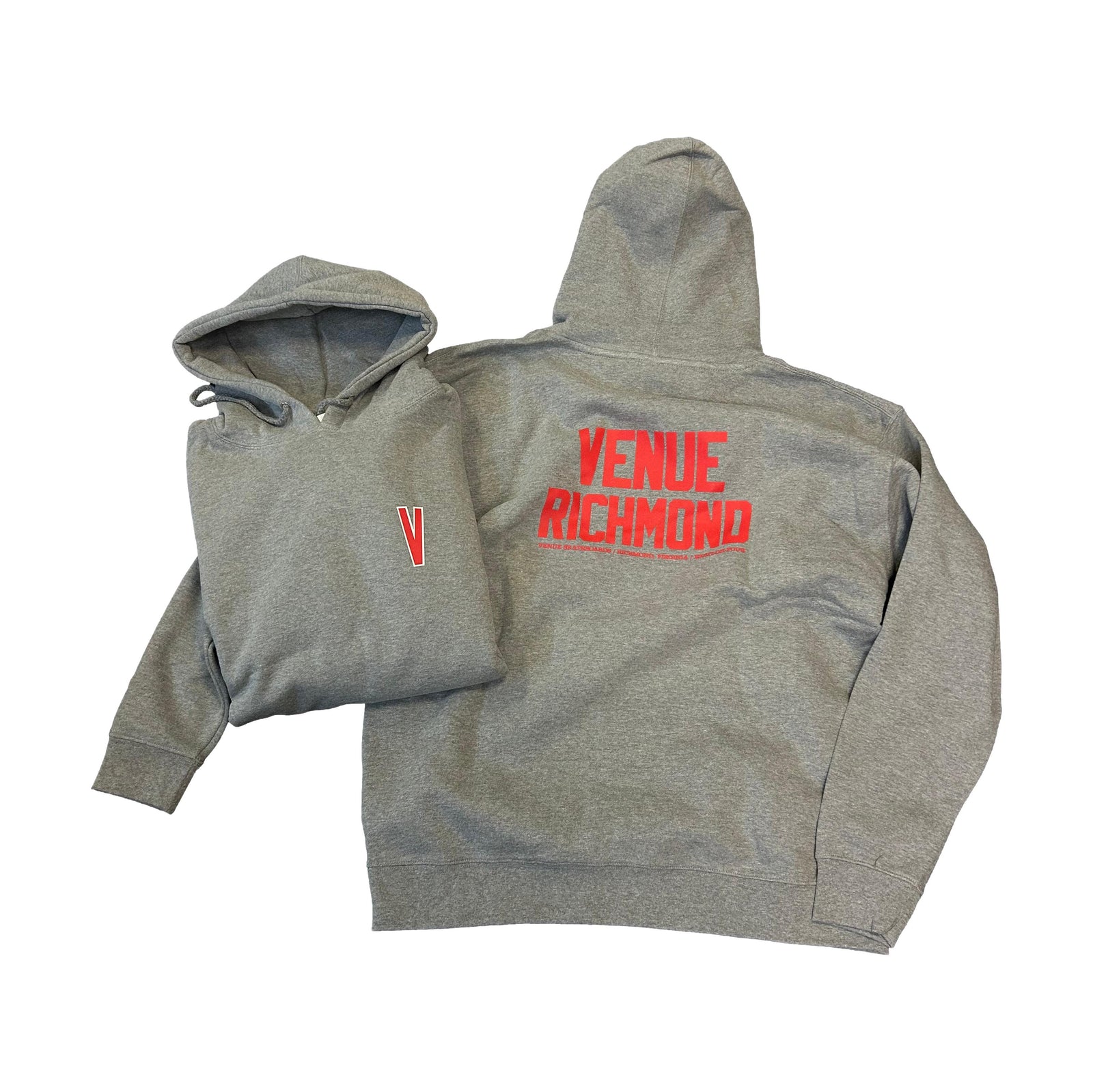 Venue "Venue Richmond" Heavyweight Hooded Sweatshirt Grey - Venue Skateboards