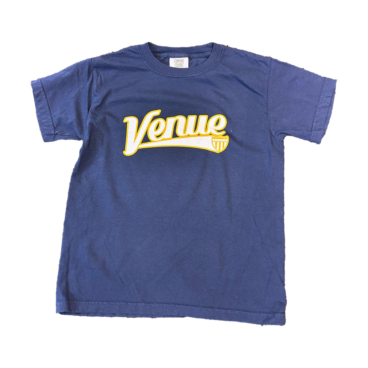 Venue Shield Youth T-Shirt True Navy - Venue Skateboards