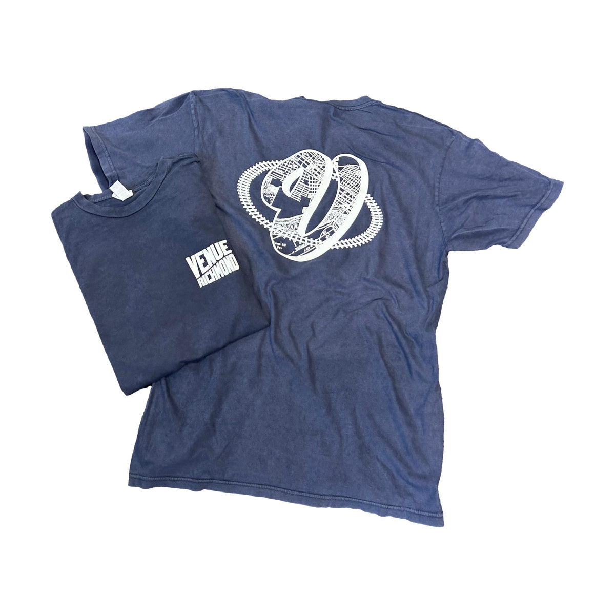 Venue Train Tracks T-Shirt Vintage Denim