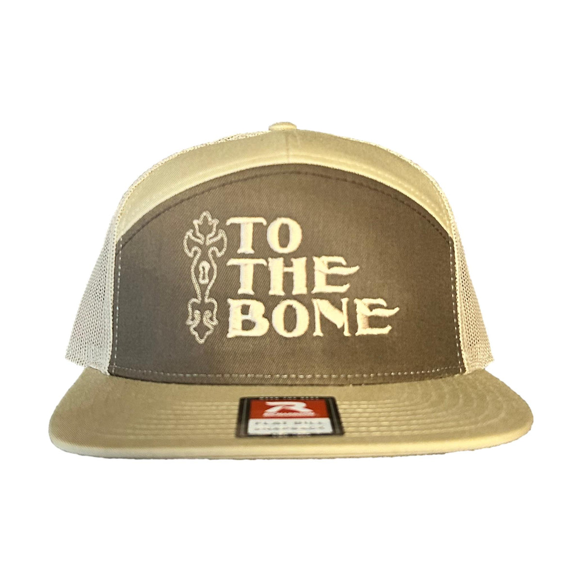 Venue To The Bone 7 panel Trucker Hat Brown/Khaki - Venue Skateboards