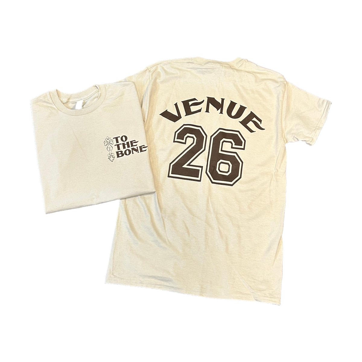 Venue To The Bone T-Shirt Sand - Venue Skateboards