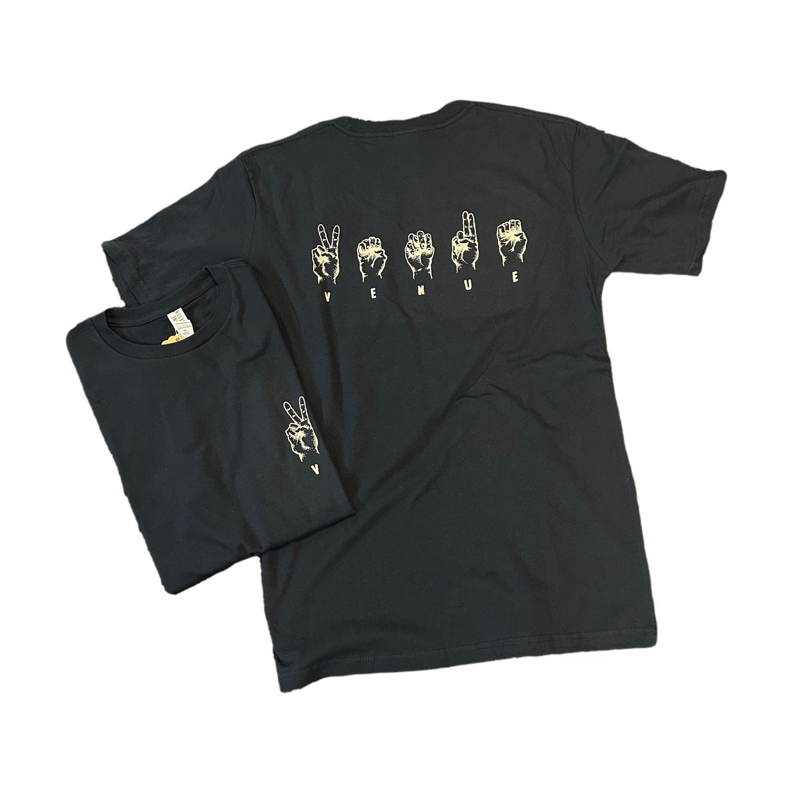 Venue Sign Language T-Shirt Navy w/Cream Ink - Venue Skateboards