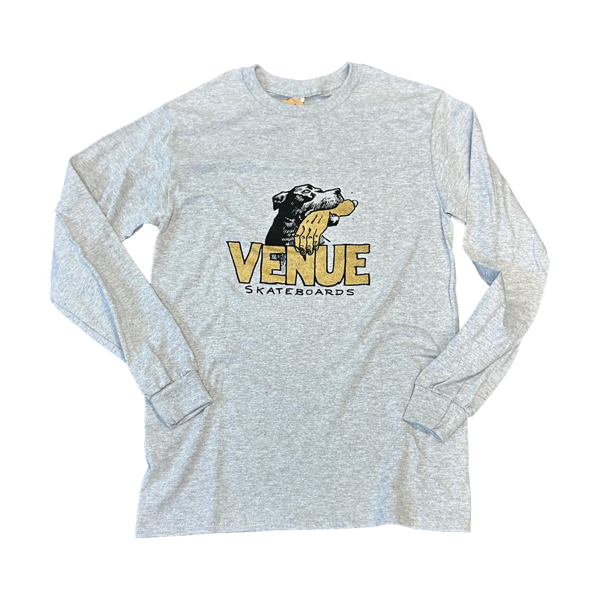 Venue Dog Logo Long-sleeve T-Shirt Grey - Venue Skateboards