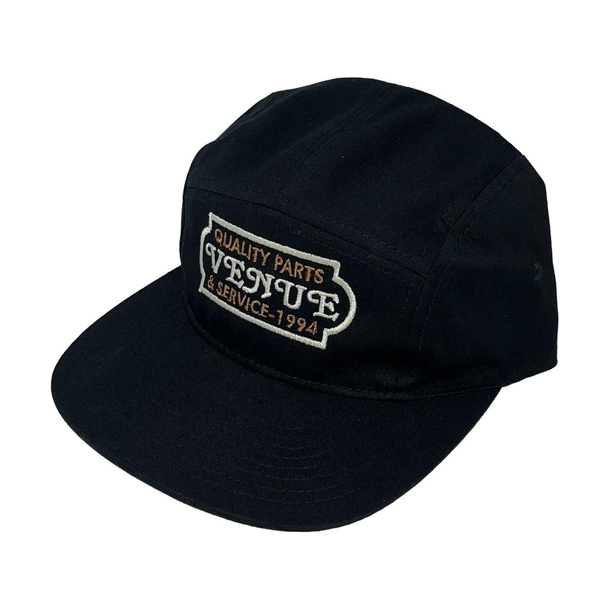 Venue Quality Parts Embroidered 5 Panel Hat Black