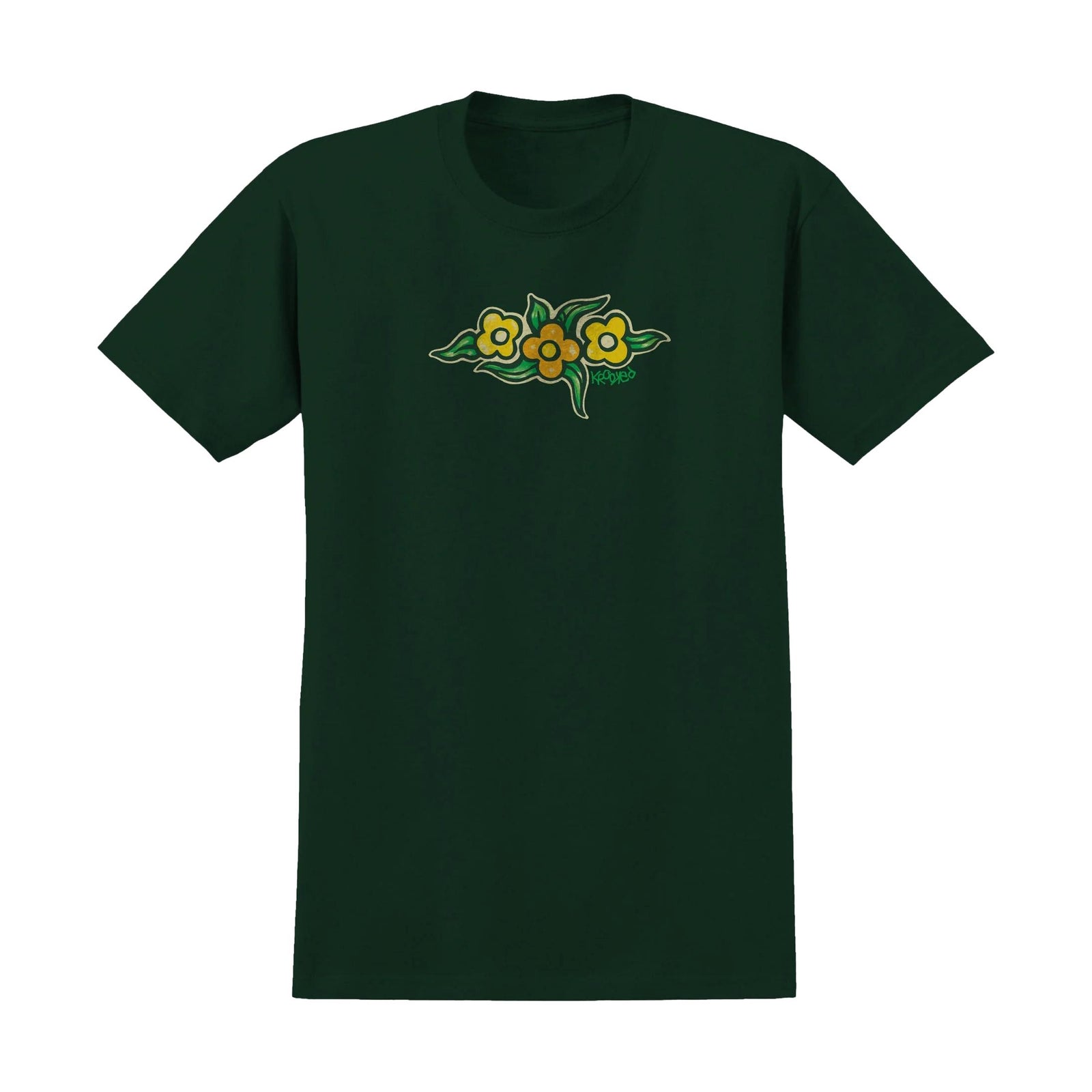 Krooked Flowers T-Shirt Forest - Venue Skateboards