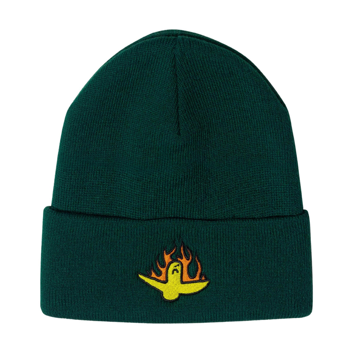 Krooked Fire Bird Beanie Dark Green - Venue Skateboards