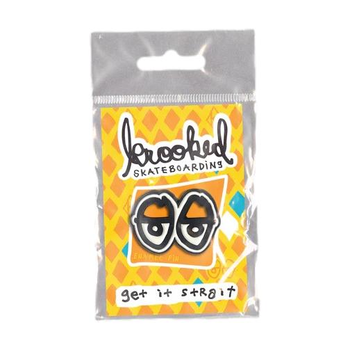 Krooked Lapel Pin Eyes Black/White - Venue Skateboards