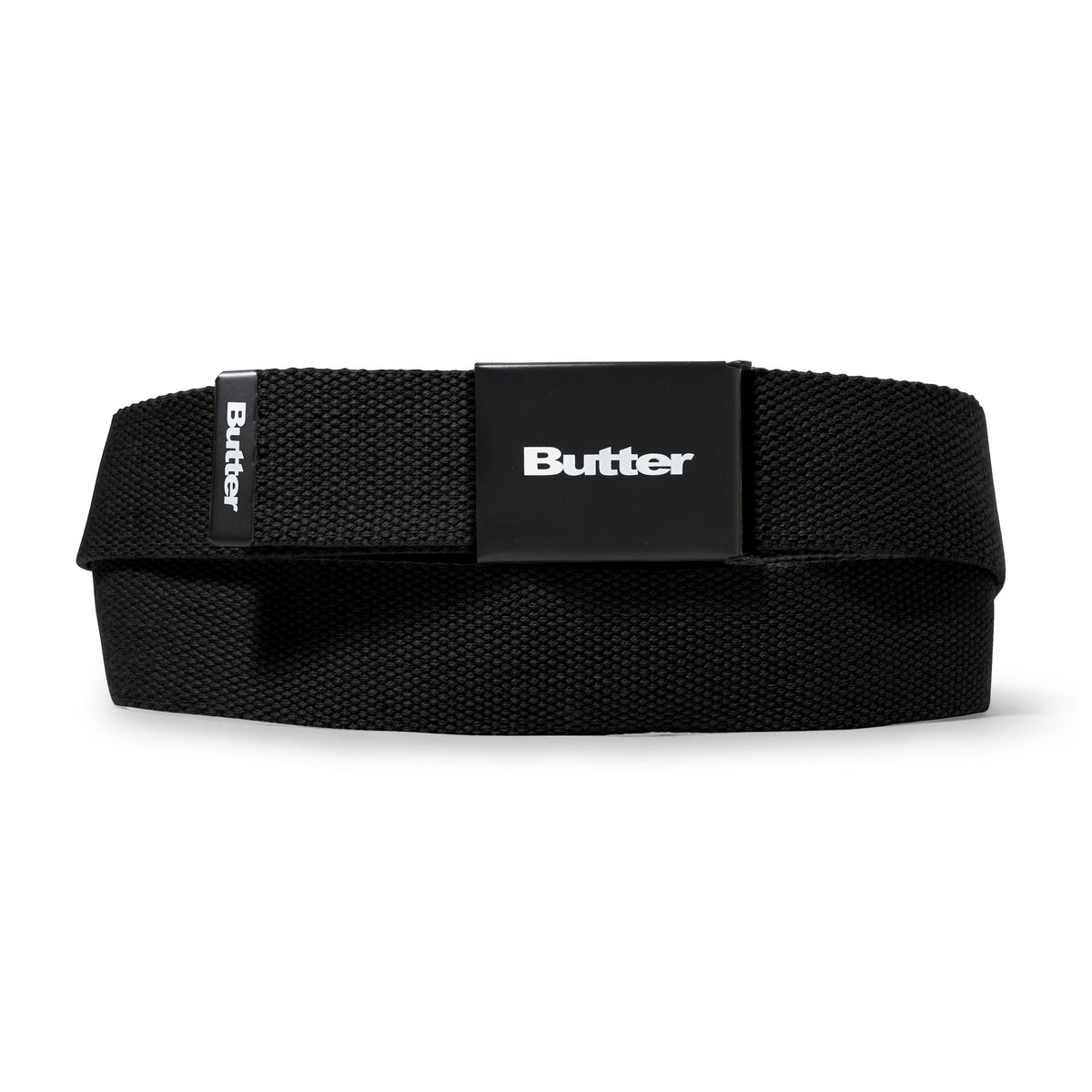 Butter Logo Woven Belt Black - Venue Skateboards