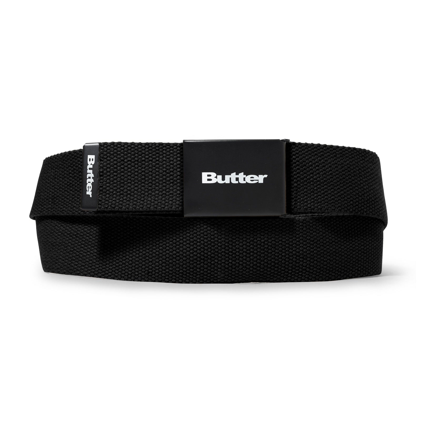 Butter Logo Woven Belt Black - Venue Skateboards