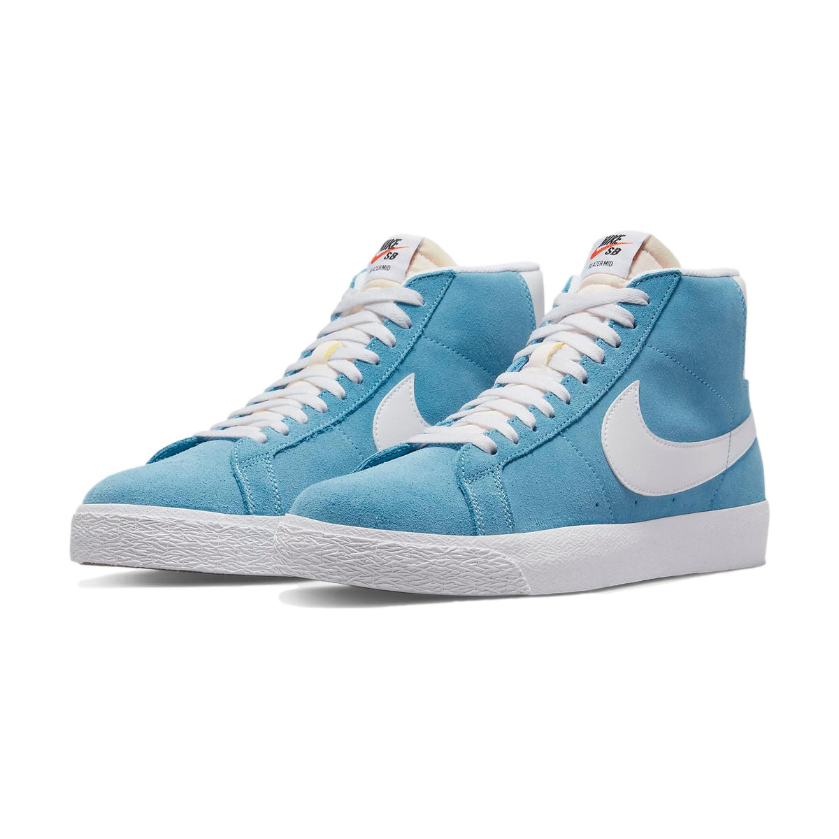 Nike SB Blazer Mid Cerulean Blue/White pair- Venue Skateboards