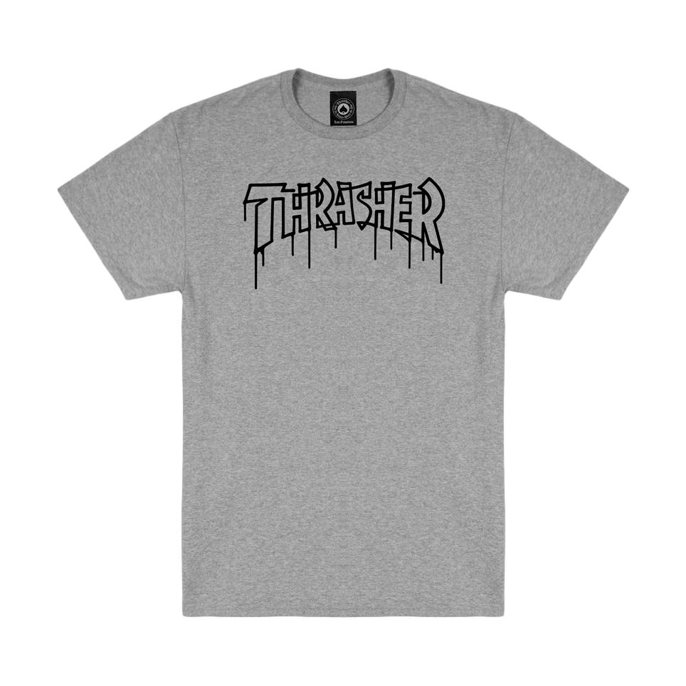 Thrasher One Liner T-Shirt Sport Grey - Venue Skateboards