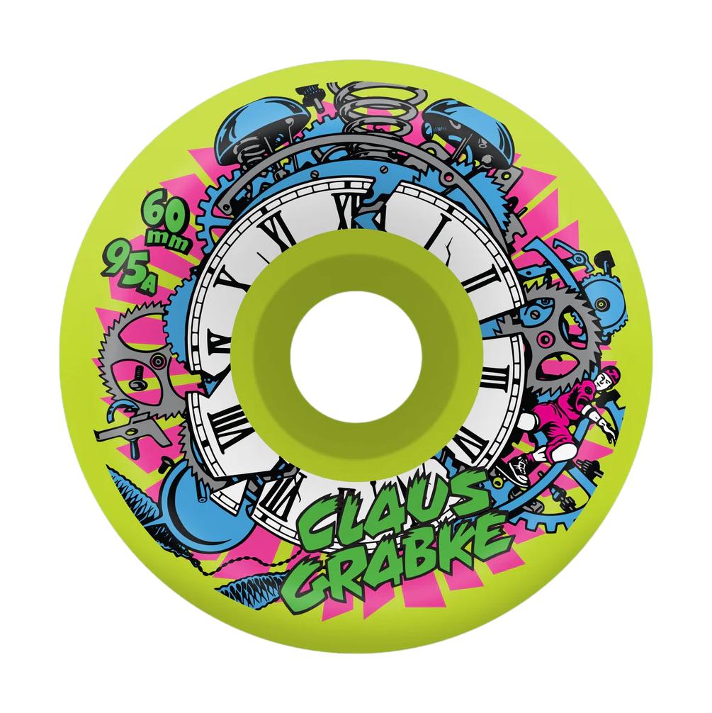 Slime Balls Claus Grabke Exploding Clock Wheels 60mm 95a Neon Green Wheels