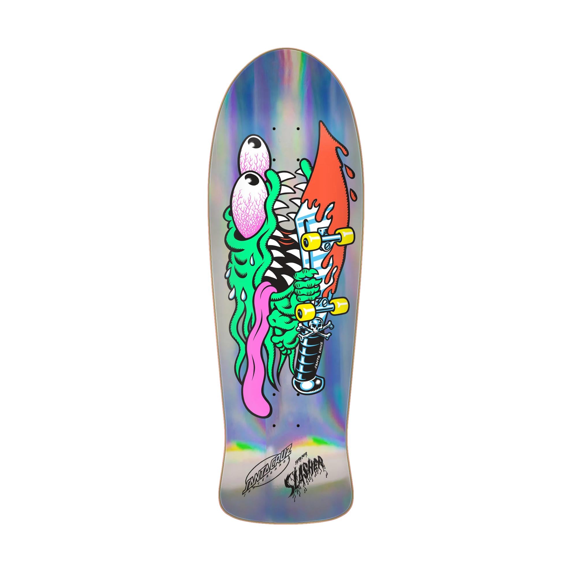 Santa Cruz Meek Slasher Silver Foil Reissue Deck 10.1" - Venue Skateboard