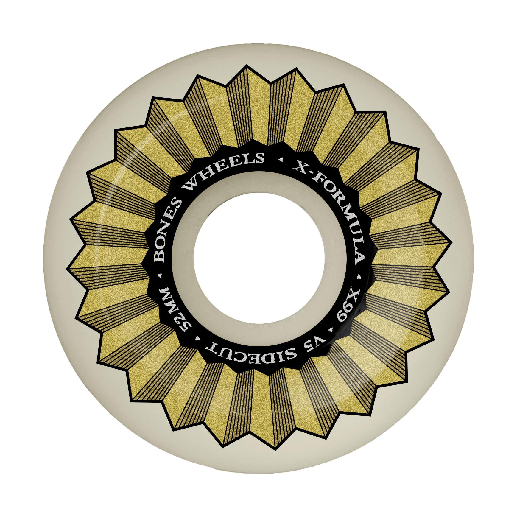 Bones XF X99 V5 Sidecut 52mm 99A Natural Wheels - Venue Skateboards